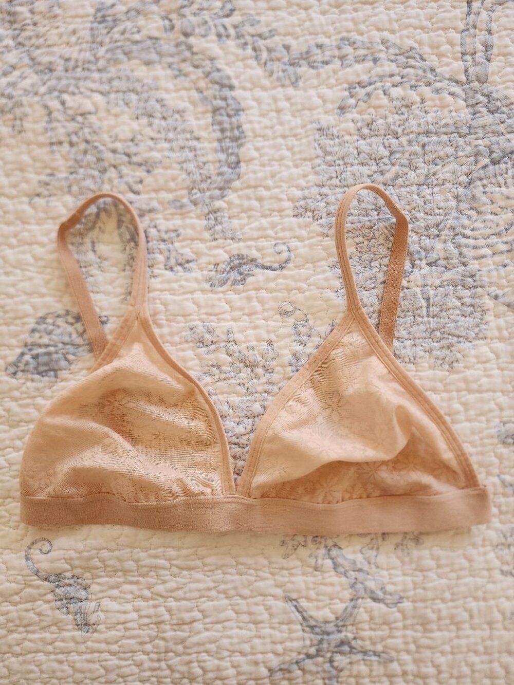 GapBody NWOT Sheer Lace Wireless Triangle Bralette - M